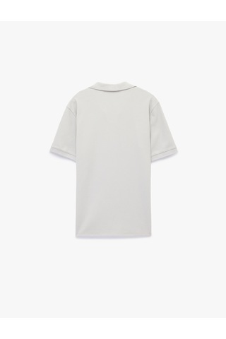 Koton Regular Fit Kısa Kollu Pamuklu Polo Yaka Tişört Gri 6sam10393mk