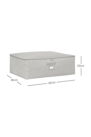 Ocean Home Textile Büyük Boy Gri Balıksırtı Baza Altı Hurç 62 X 46 X 22 Cm Diğer
