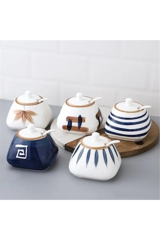 Westworld Kapaklı Ve Kaşıklı Paslanmaz Çelik Şekerlik Taşınabilir Şeker Kutusu Mutfak Konteyner Pişirme Ş