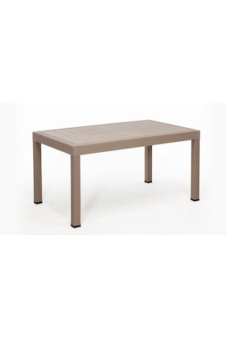 Masa Rattan 90x150 Camsız Bahçe&balkon&teras Masası - Cappucino