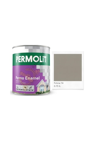 Permolit Enamel Sentetik Yağlı Boya Fırtına Gri 0.75 Lt. 0.75 L