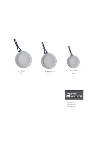 Karaca  Biogranit Berra 3'lü Tava Seti