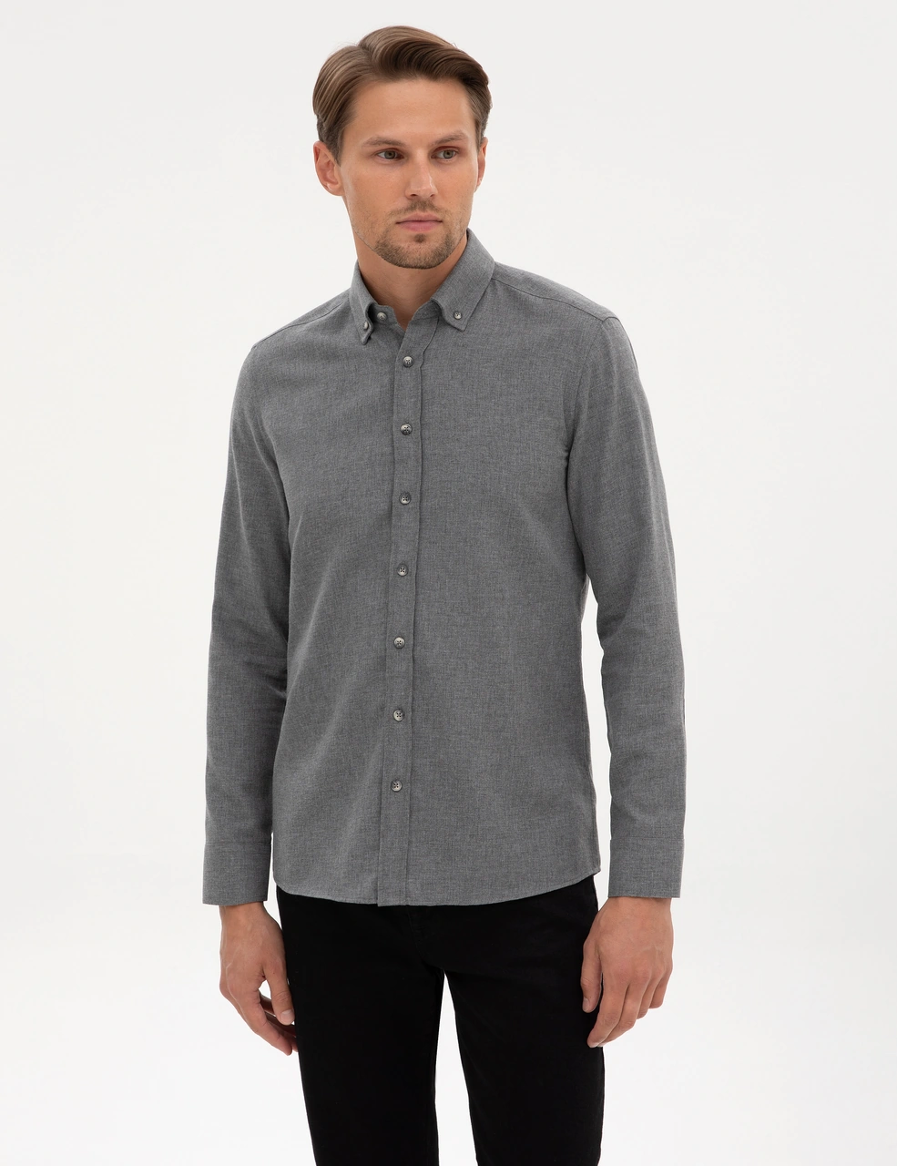 Pierre Cardin Erkek Gri Gömlek Desenli 50316751-vr024 Gri