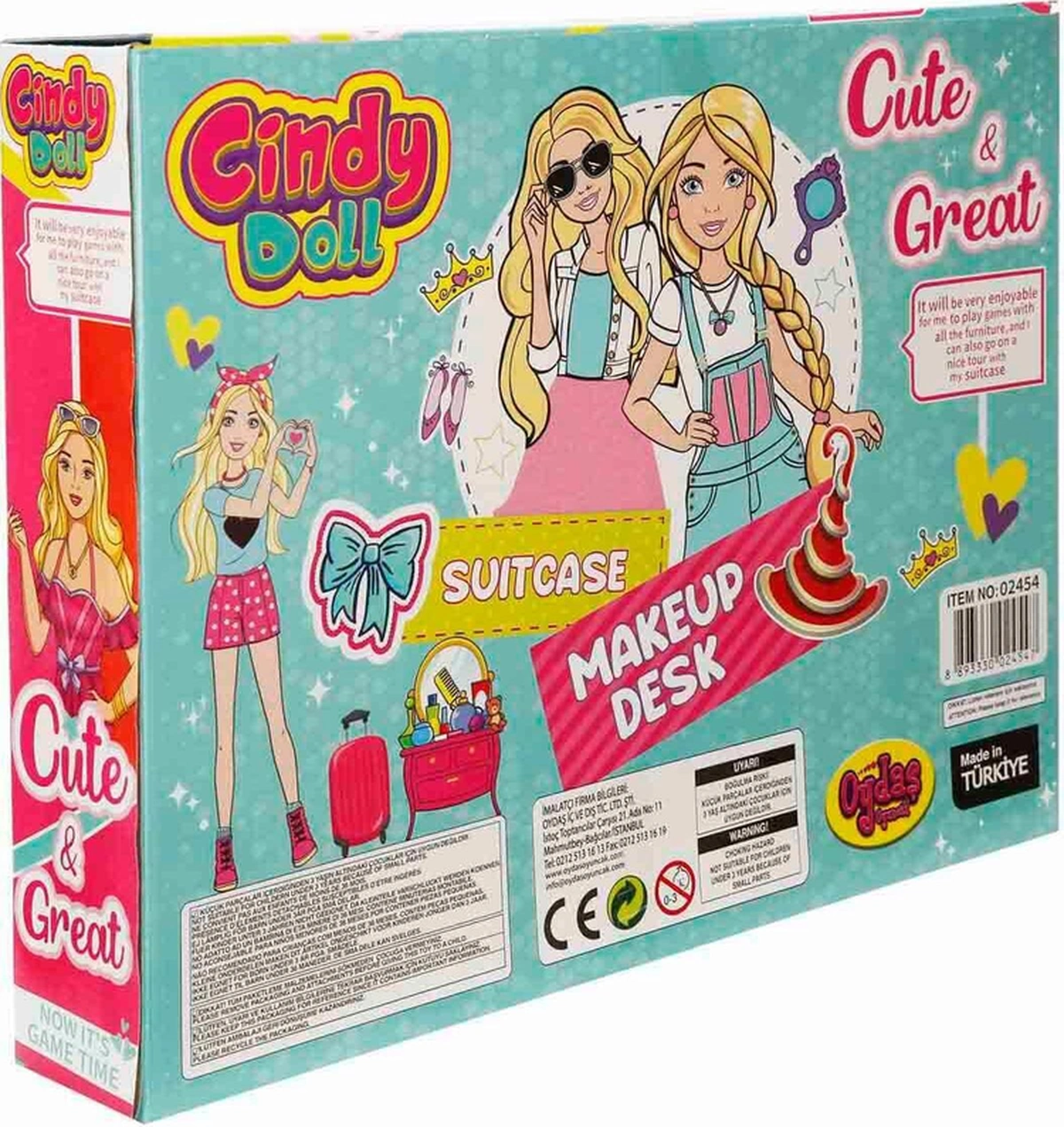 Oydaş Cindy Doll Makyaj Masalı Bavullu Bebek Moda Seti