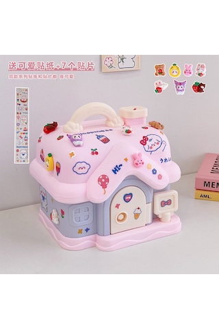 Xinxin Küçük Ev Kumbarası Yalnızca Kilitli Düşmeyi Önleyici Kumba