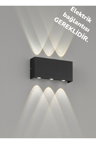 Elektrikle Çalışır, 12 Watt 3000 Kelvin Ledli, İç Ve Dış Mekan Aplik, Yüksek Işık Güçlü Led Aplik Gün Işığı
