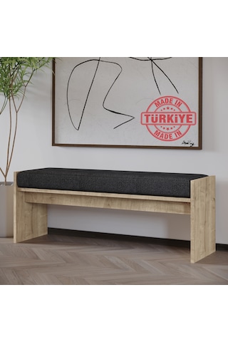 Pearl Bench Modern Tasarım Antre, Mutfak, Yatak Odası, Balkon Oturma Bankı, Kolay Kurulum Safir Meşe