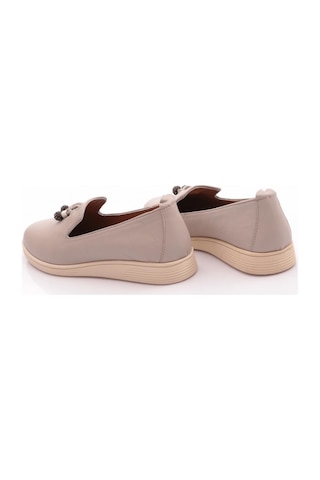 Dgn 2255 Kadin Kristal Taşli Tokali Casual Ayakkabi Vizon