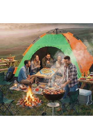 6 Kişilik Otomatik Kurulum Kamp Çadırı Outdoor Aile, Doğa, Suya Dayanıklı Hızlı Kurulum Çadır 220x Çok Renkli