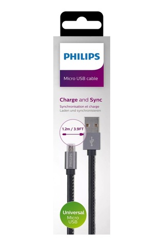 Philips DLC2518B/97 3A 60W Usb-A To Micro Hızlı Şarj Ve Data Kablosu