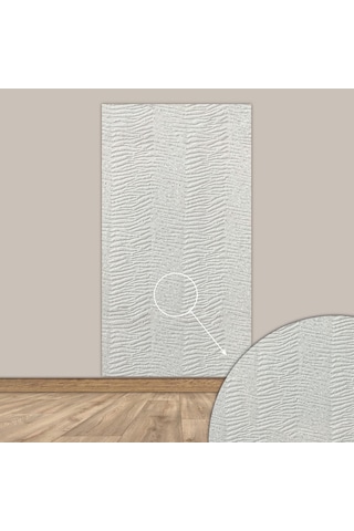 Tink 3d Kendinden Yapışkanlı Akustik Keçe Panel Duvar Kağıdı Desenli 52x98 Cm 2 Adet 1 M² Beyaz