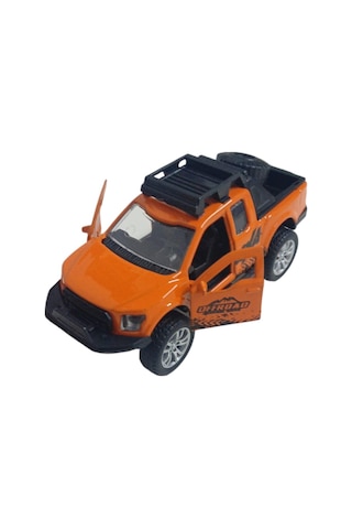 Çek Bırak Metal Arazi Aracı 13 Cm - Turuncu