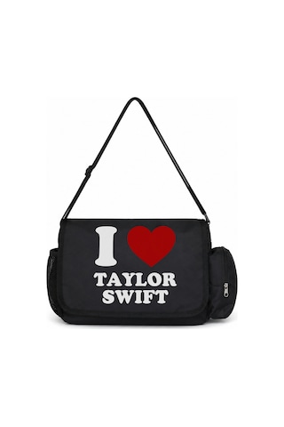 Sevbano Taylor Swift Şarkıcı Baskılı Unisex Okul, Spor, Ofis Çok Amaçlı P Siyah
