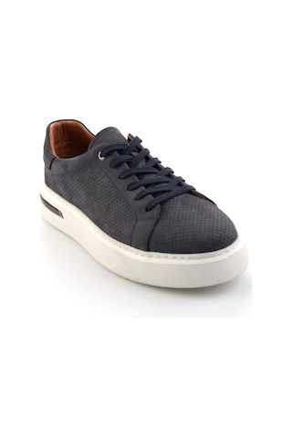Lacivert Hakiki Deri Erkek Sneaker E01396200701 Lacivert