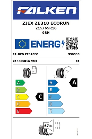 Falken 215/65 R16 TL 98H Ziex ZE310 Ecorun Yaz Lastiği 2025