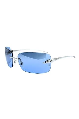 Cartier Panthere De Cartier Blue Sılver Mavi Gümüş Unısex Güneş Gözlüğü