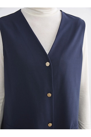 LC Waikiki Lcw Grace Indigo V Yaka Kadın Yelek İndigo