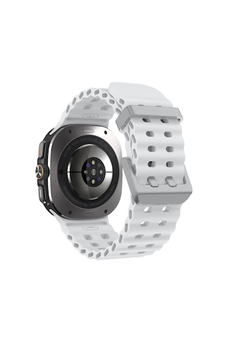 Samsung Galaxy Watch 7 Ultra İle Uyumlu Airflow Metal Tokalı Yumuşak Soft Silikon Kordon