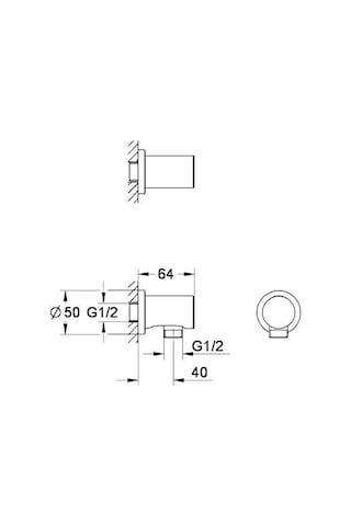 Grohe Rainshower Duş Çıkış Dirseği - 27057000 Krom