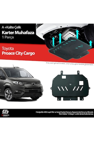 S-dizayn Toyota Proace City Cargo Çelik Karter Muhafaza Koruma 2018 Üzeri A+ Kalite