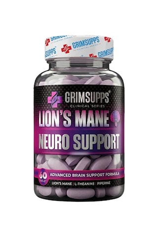 Grımsupps Lıon's Mane Neuro Support L-theanıne & N-acetyl Tyrosıne 60 Tablets