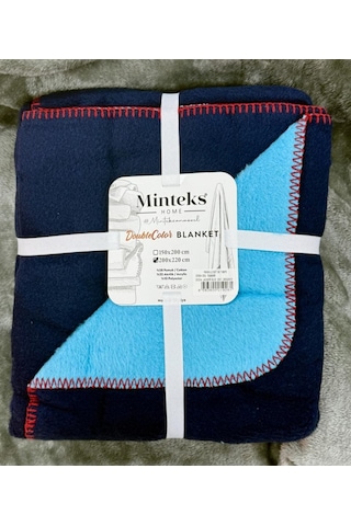 Çift Kişilik Düz Pamuklu Battaniye Çift Taraflı 200 X 220 Lacivet