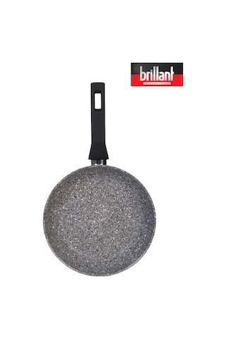 Brillant Lüks Granit 22 Cm Tava Yanmaz Yapışmaz Tava Gri