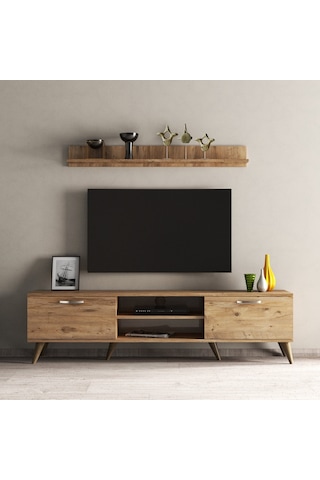 Mega 180 Lik L Raflı Tv Ünitesi Çam - Tvu0102