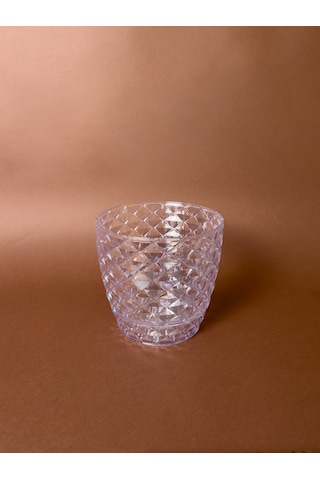 Kristal Orkide Saksısı No:4 / 5 Litre Elmas Desenli Şeffaf 5 L