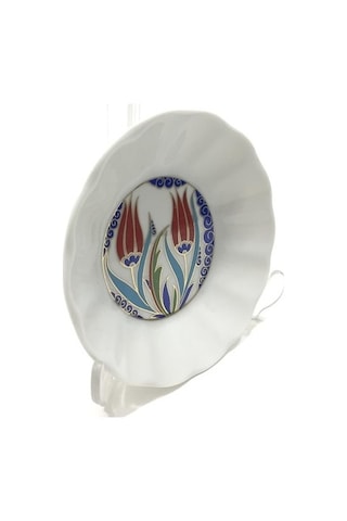 Porland Porselen 6'lı 127912 Lalehan Çay Tabağı Beyaz