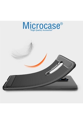 Microcase Oneplus 8 Pro Brushed Carbon Fiber Silikon Kilif -Siyah 439342532