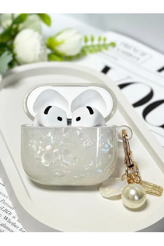 Cronax Airpods Uyumlu 4 Silikon Kılıf, Anahtarlıklı 332889113 Beyaz