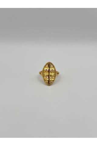 Arnes Jewelry Çelik 22 Ayar Altın Kaplama Ayarlanabilir Yüzük Ar498nes Gold