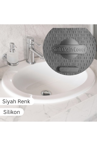 Lavabo Kötü Koku Giderici Önleyici Silikon Mat Sızdırmaz Lavabo Tıkacı Lavabo Tıpası Evye Kapağı Siyah
