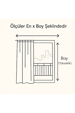 Gencer Home Balkon Perdesi Bağcıklı Ölçü Seçenekli Düz Koyu Gri Gri