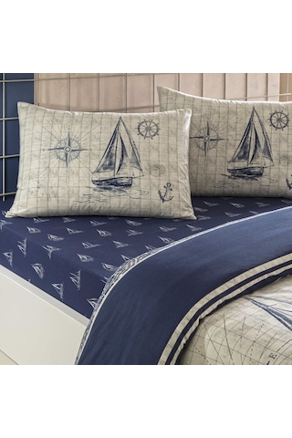 Taç Muna Ranforce Tek Kişilik Nevresim Takımı Lacivert 000000001000051028 Lacivert