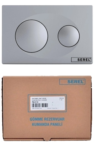 Serel Parmak İzi Bırakmayan Basma Butonu P400180 Krom - Mat