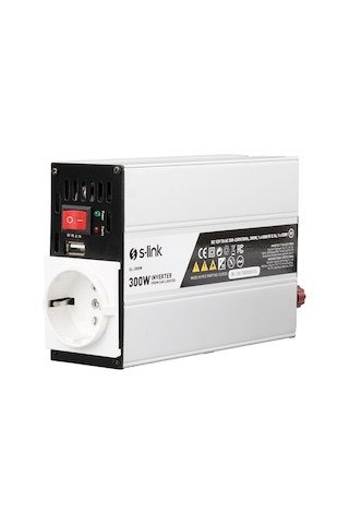 S-link Sl-300w 300 Watt Dc 12 Volt Ac 230 Volt İnverter