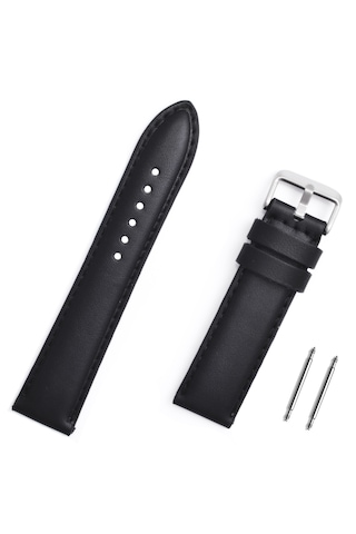 20mm Siyah Bombeli Saat Kordonu Antialerjik Kayış Chr72820
