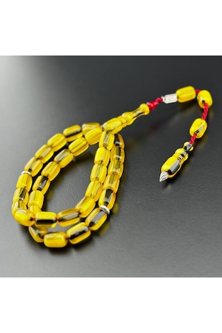 Özel Döküm Sıkma Kehribar Tesbih Hcz-model Fvmvmt Sarı