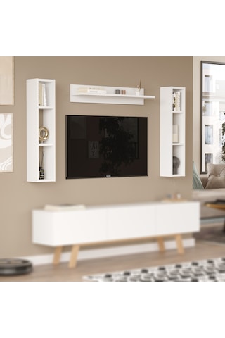 Robin Home Marlon Duvar Rafı Seti Beyaz