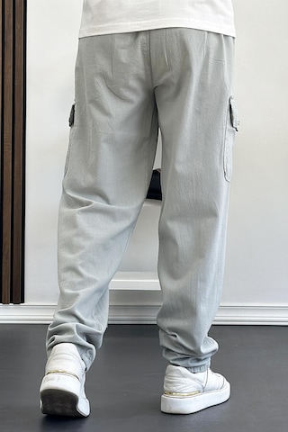 Edwoxmen Erkek Baggy Kalıp Kargo Cepli Pantolon Gri Edw131-gri Gri
