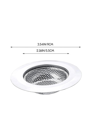 Mutfak Su Lavabo Filtresi Örgü Süzgeç Paslanmaz Çelik 7.5 Cm Çap Çok Renkli