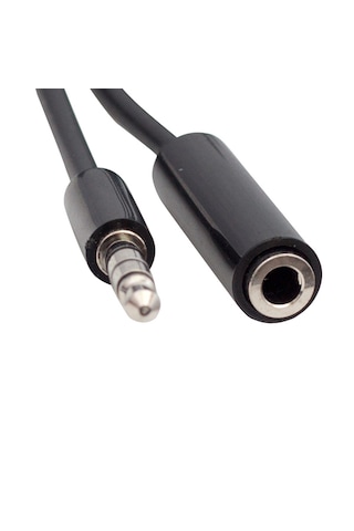 3 Metre 4 Boğumlu Aux Stereo + Mikrofon 3.5mm Jack Ses Kablosu