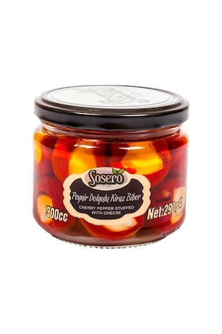 Sosero Peynir Dolgulu Kiraz Biber Cam 290 G