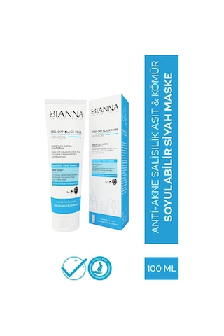 Bianna Acne Akne Karşıtı Soyulabilir Siyah Yüz Maskesi 100 ML