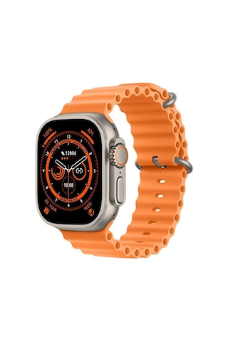 Wearfitpro Gs8+ Watch 8 Ultra 45mm Gerçek Kordon Kilitlemeli Akıllı Saat Çift Kordonlu Ocean Kordon