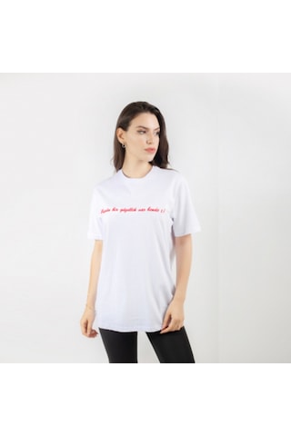 Gisele Kadın Beyaz T-Shirt Beyaz