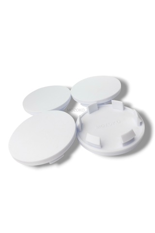 4'lü Set 75 Mm Dış Çap 70 Mm İç Çap Beyaz Logosuz Jant Göbeği Kapağı