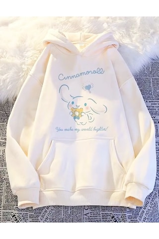 Cinnamorol Sanrio Kawaii Unisex Beyaz Sweatshirt